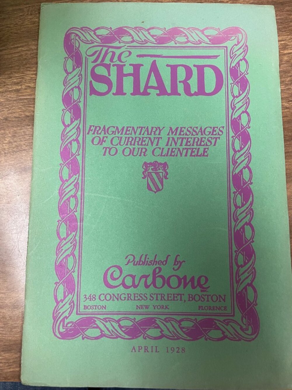 LOT 29 Vintage SHARD Booklets 1928-1929-1930 Complete Year Periodical Collection